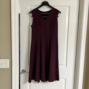 Maroon fit and flare formal / work appropriate dress from Ann Taylor, size 8